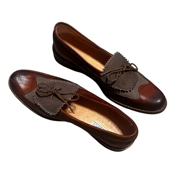 Timberland Boot Company Women’s Brown Leather And Canvas Brogues Size 7 NWOB - Picture 6 of 9